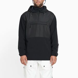 Aztech Mountain Aspen Hut Fleece Hoody Wool Blend in Space Black Men's Size XS